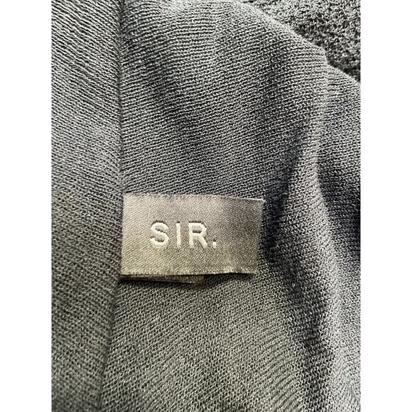 Sir 'Glow' Black Cotton Twisted Midi Dress Size 1 - Picture 4 of 5